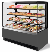 Витрина кондитерская Chilz VETE II KUB 90 (серый матовый, шлифованная нержавейка)