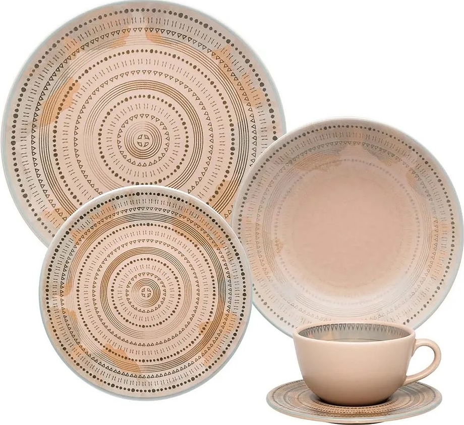 Тарелка суповая UNNI ACETINADO ANCESTRAL Oxford 103769, AY01-5624 (20см)