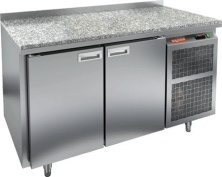 Стол холодильный HICOLD GN 11/TN с бортом (камень)