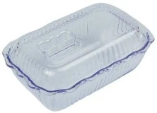 Салатник с волнистым краем EKSI EK-042 (263х173х82мм) прозрачный