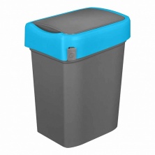 Бак мусорный Restola "SMART BIN" 434258117 (50л, 430x330x630мм, с крышкой "маятник", синий)