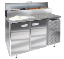 Стол для пиццы Finist СХСпцг-700-2 (1400х700х1060) (8GN1/6 с крышкой) гранит