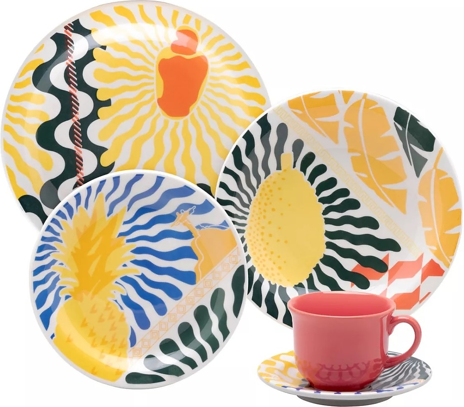 Тарелка суповая Oxford FLOREAL Shape SALADA TROPICAL 126970 J067-6845 (23см)