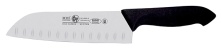 Нож японский 18см с бороздками, черный ICEL Horeca Prime Santoku Knife 28100.HR85000.180