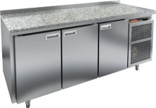 Стол холодильный HICOLD GN 111/TN с бортом (камень)
