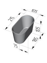 Форма хлебная Спика №10 (215х105х10 5мм, овал)