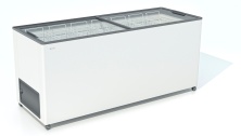 Ларь морозильный FROSTOR F 600 С (R290, прямое стекло, серый)