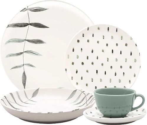 Чайная пара Oxford FLAT Shape SAMAMBAIA 136232 AO04-1C01 (чашка 200мл и блюдце 14см)