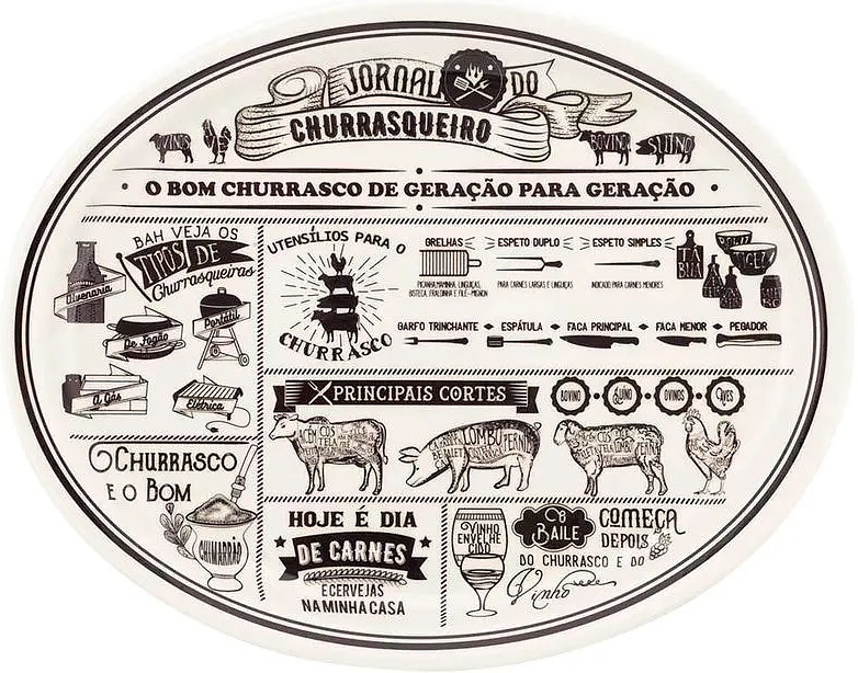 Набор посуды для барбекю Oxford BAZAR CHURRASCO SET TAPIOCA 041815 AH41-6786 6 предметов