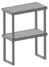 Полка-надстройка к столу производственному GPsteel ПНн 2/1800/400/800-п (66440)