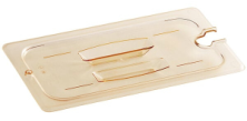 Крышка для гастроемкости Cambro 30HPCHN 150 GN 1/3 H-PAN (325x176) янтарн. полик. с ручкой и вырезом