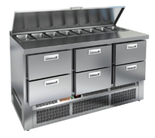 Стол для салатов HICOLD SLE1-222GN (1/3) с крышкой