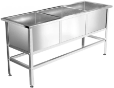 Ванна моечная GPSteel ВМ-3 1800/700/850с+ (11344)