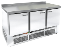 Стол холодильный HICOLD GNE 111/TN W (R290) с бортом