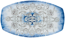 Блюдо овальное Kutahya Corendon Blue Blanc BNBOH33KY891310 (33х19см)