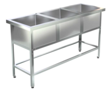 Ванна моечная Assum ВМС-П-3/400 (1500х500х850) (мойка AISI201)