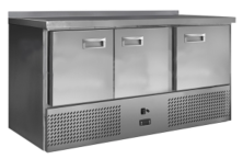 Стол холодильный Finist СХСн-600-3 (1485х600х850) с бортом, агрегат нижний