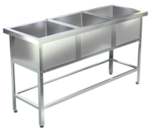 Ванна моечная Assum ВМС-П-3/500 (1800х600х850) (мойка AISI201)