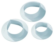 Вырубка кондитерская Martellato 40-W028 (лепесток розы, набор 3шт, без выталкивателя)