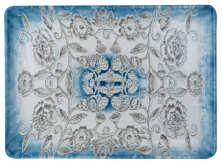 Тарелка плоская прямоугольная Kutahya Corendon Blue Blanc BNTAN18x13DU891310 (D2, 18х13см, h2,3см)