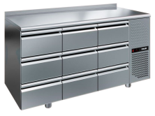 Стол холодильный POLAIR TM3GN-333-G (с бортом)