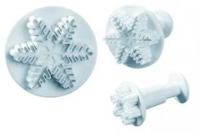 Вырубка кондитерская Martellato 40-W010S (снежинка, набор 3шт, с выталкивателем)