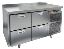 Стол холодильный HICOLD GN 22/TN (R600) с бортом