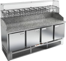 Стол для пиццы HICOLD PZE3-1111/GN (камень, без витрины)