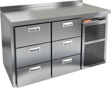 Стол холодильный HICOLD GN 33 BR2 TN (с бортом)
