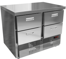 Стол холодильный KRONER СХ 4я-100-70 (без борта, агрегат снизу)