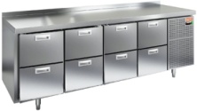 Стол холодильный HICOLD GN 2222/TN с бортом