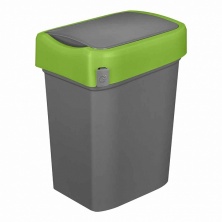 Бак мусорный Restola "SMART BIN" 434258109 (50л, 430x330x630мм, с крышкой "маятник", зеленый)