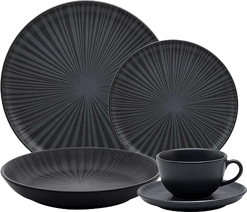 Чайная пара Oxford FLAT Shape ONIX 136391 AO04-1C05 (чашка 200мл и блюдце 14см)