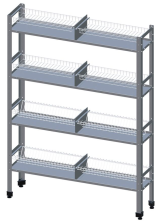 Стеллаж кухонный Технологии Юга ПКТ-4/1200-ЮТ