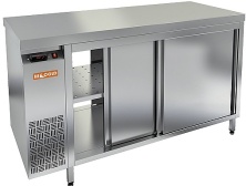 Стол с тепловым шкафом HICOLD TS T 14 GN O (сквозной, двери-купе)