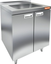 Стол закрытый с мойкой и бортом HICOLD НБМСЗМ-6/5Б