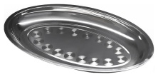 Блюдо овальное Luxstahl Клен 11'' 285х170 мм нерж. кт1574