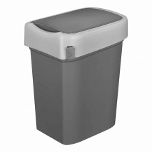 Бак мусорный "SMART BIN" 434258111 (50л, 430x330x630мм, с крышкой "маятник", серый)