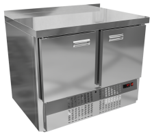 Стол холодильный KRONER СХБ 2-100-60 (с бортом, агрегат снизу)