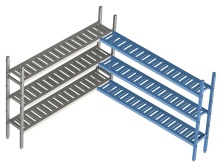 Стеллаж модульный угловой дополнительный POLAIR LOAD.ME POLY 18AL.3PP40.18C