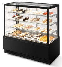 Витрина кондитерская Chilz VETE KUB LUX 130 черный муар, металлик (242-551)