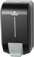 Дозатор жидкого мыла CLEANEQ KW-7226 (1,2 л, пластик, черный глянец)