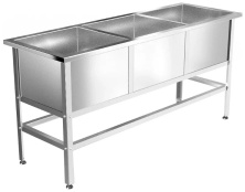 Ванна моечная GPSteel ВМ-3 1550/530/850 Э (ВМ-3/430) Эконом