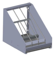 Полка настенная для досок Assum ПНД-П-3/4 (300х400х300) (4 секции, поддон)
