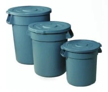 Бак мусорный EKSI EJW-CR120E (серый, 120л, без крышки)