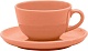 Чайная пара Oxford FLAT Shape APRICOT 136080 AO04-1A03 (чашка 200мл и блюдце 14см)